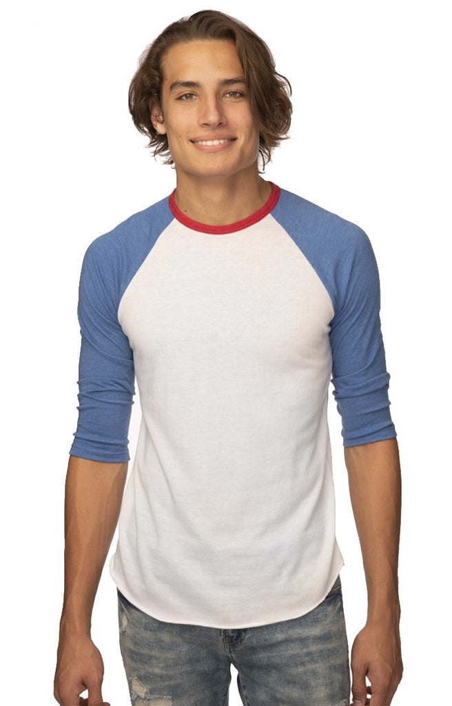 17160 Unisex Americana Raglan Baseball Shirt-yourzmart