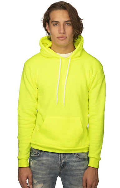 3155N Unisex Fashion Fleece Neon Pullover Hoody-yourzmart